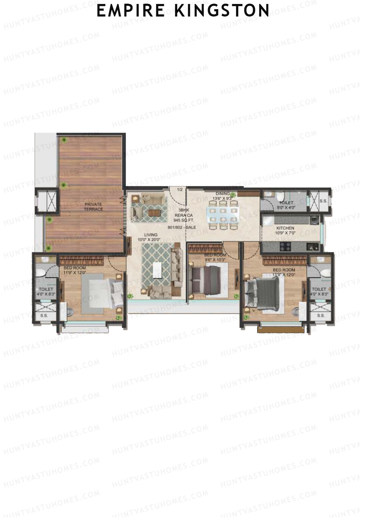 Empire Kingston Tower 1 Unit 1 Floor Plan