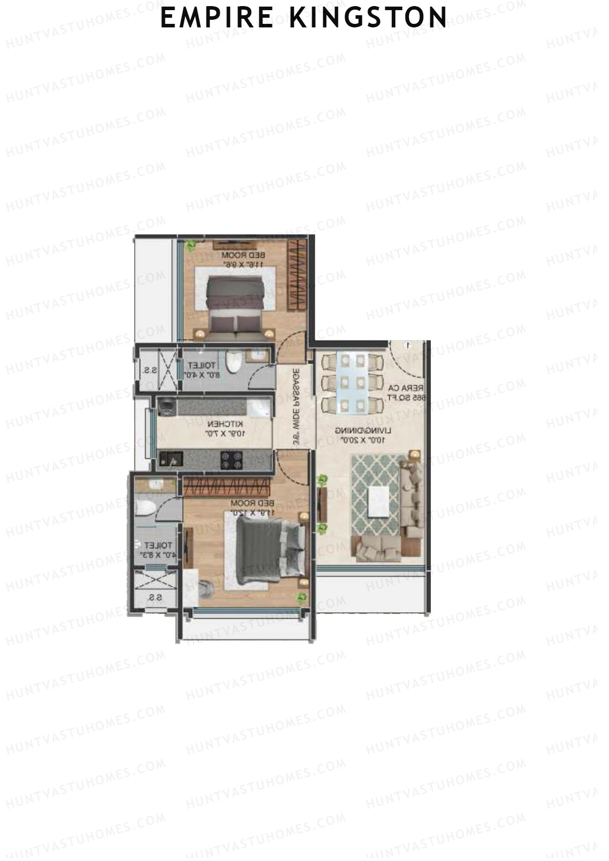 Empire Kingston Tower 1 Unit 2 Floor Plan