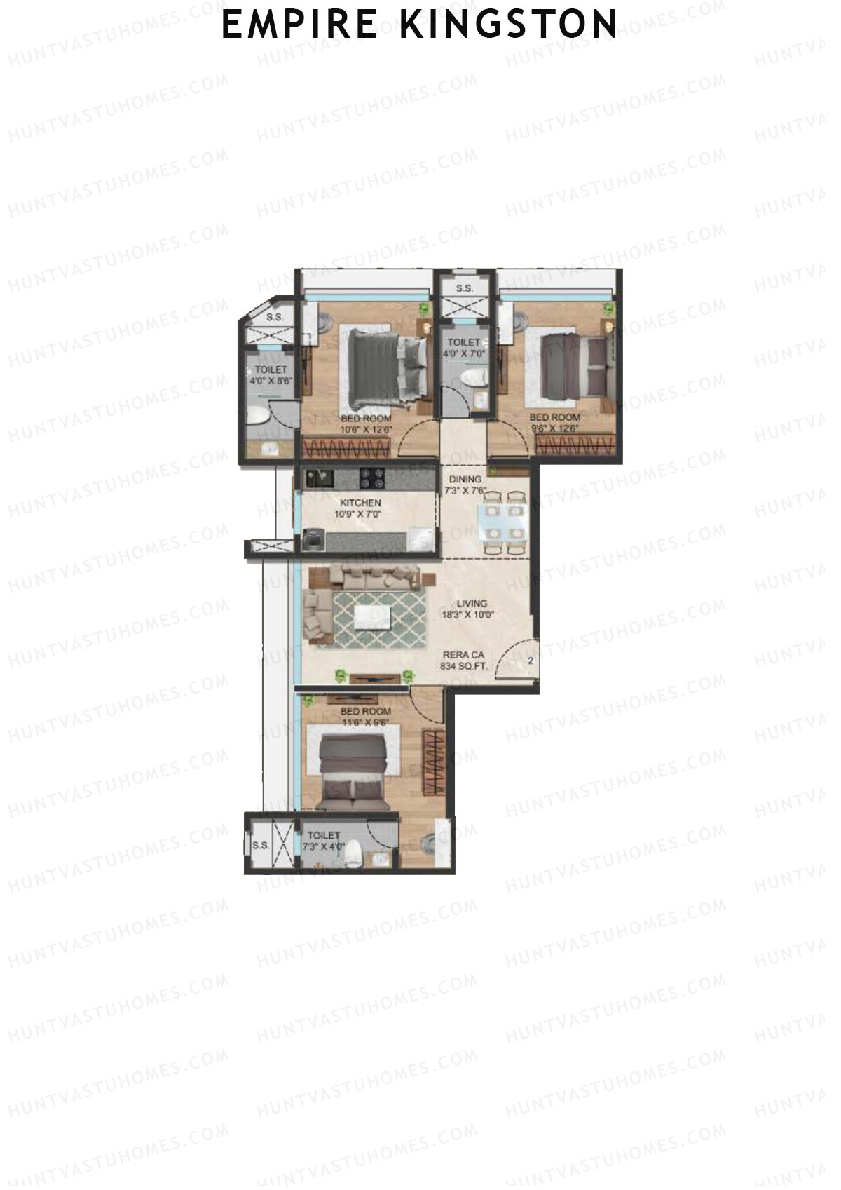 Empire Kingston Tower 1 Unit 2 Floor Plan