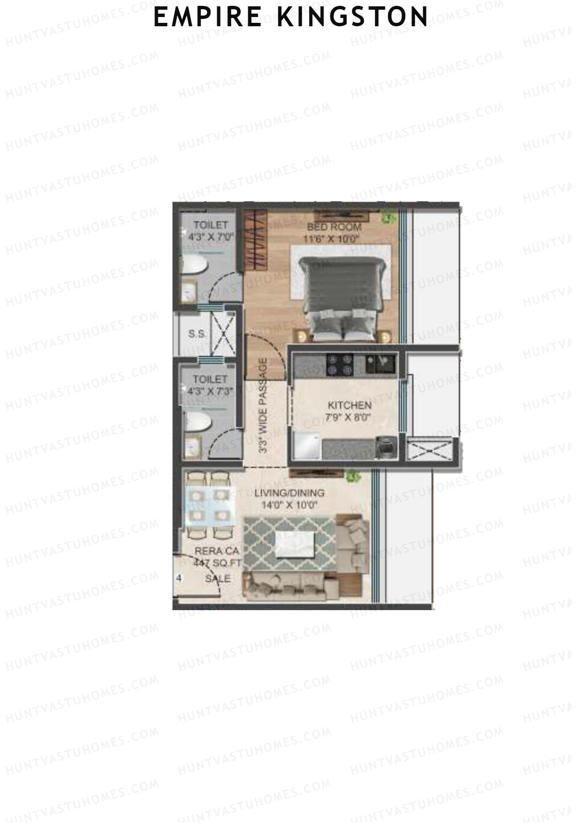 Empire Kingston Tower 1 Unit 4 Floor Plan