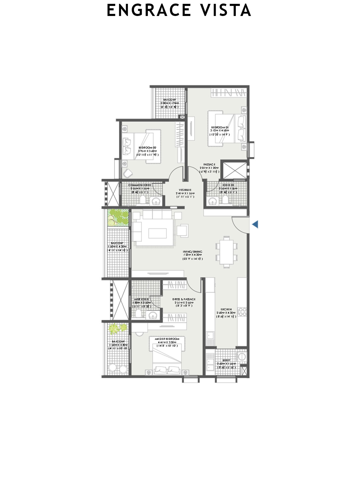 Engrace Vista Tower 1 Unit 1 Floor Plan