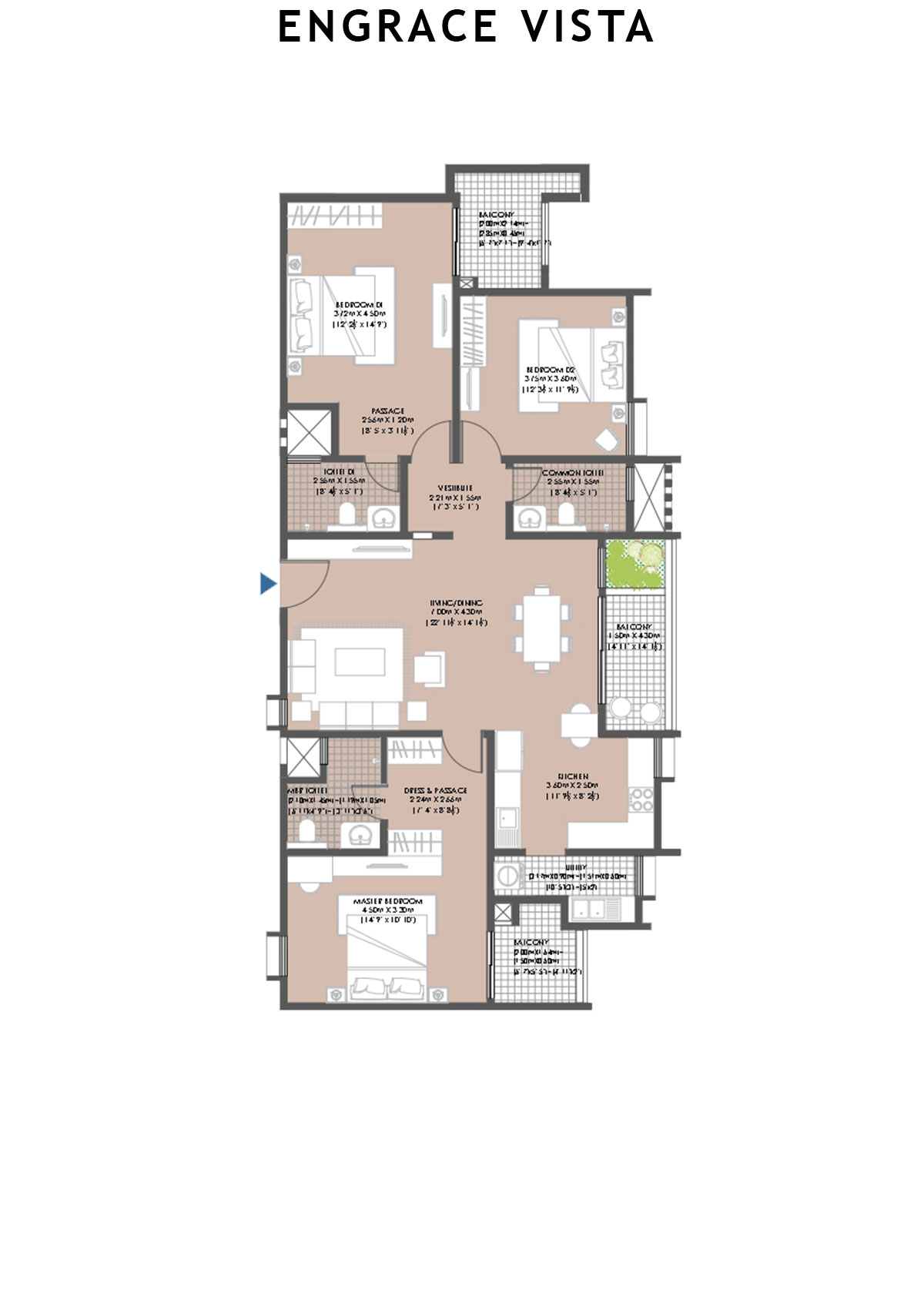 Engrace Vista Tower 1 Unit 3 Floor Plan