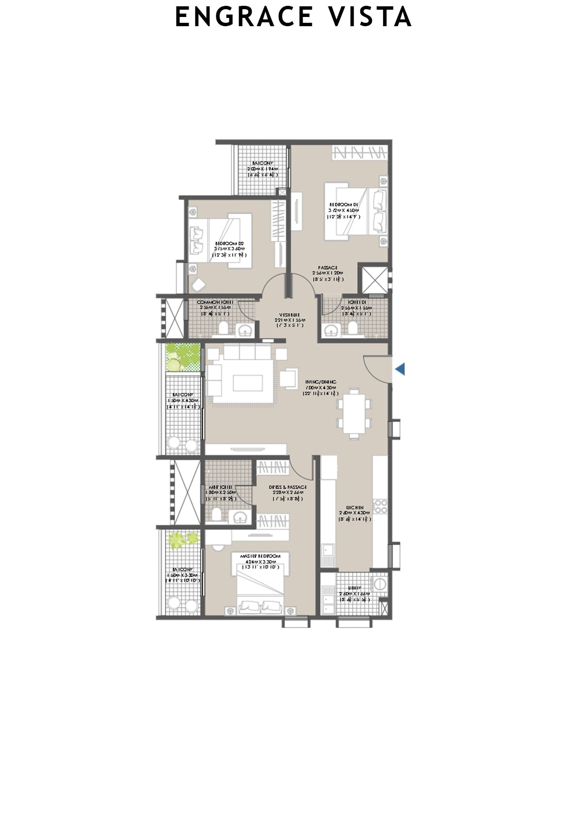 Engrace Vista Tower 1 Unit 4 Floor Plan