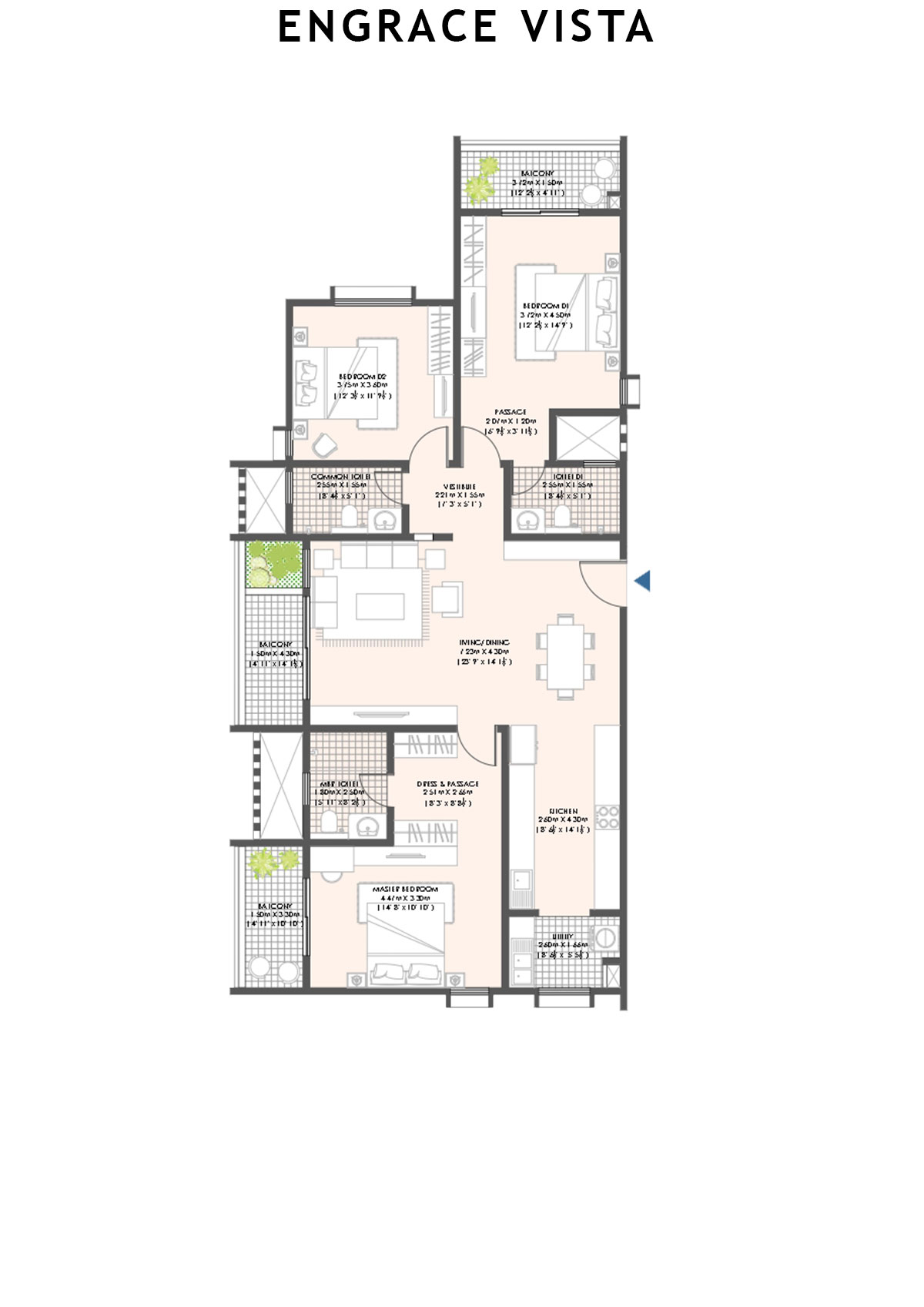 Engrace Vista Tower 6 Unit 1 Floor Plan