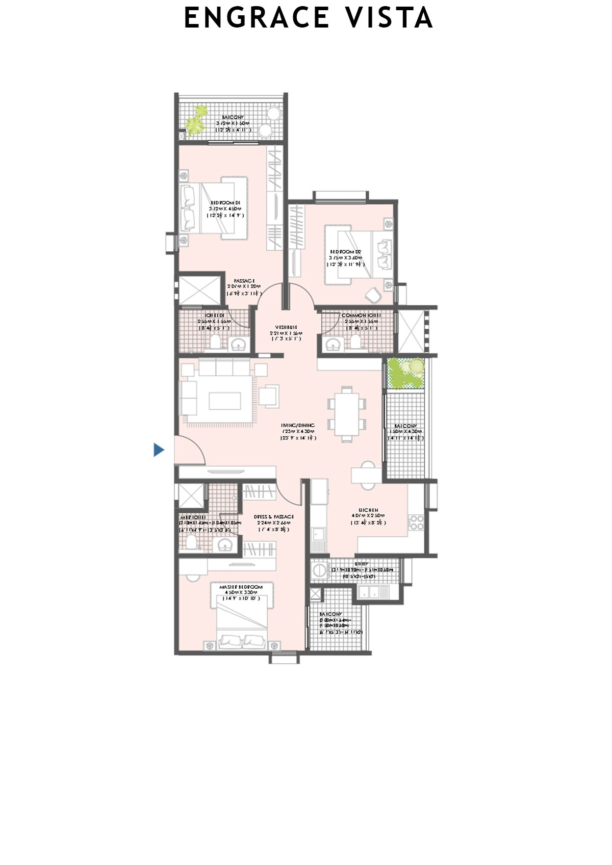 Engrace Vista Tower 7 Unit 2 Floor Plan