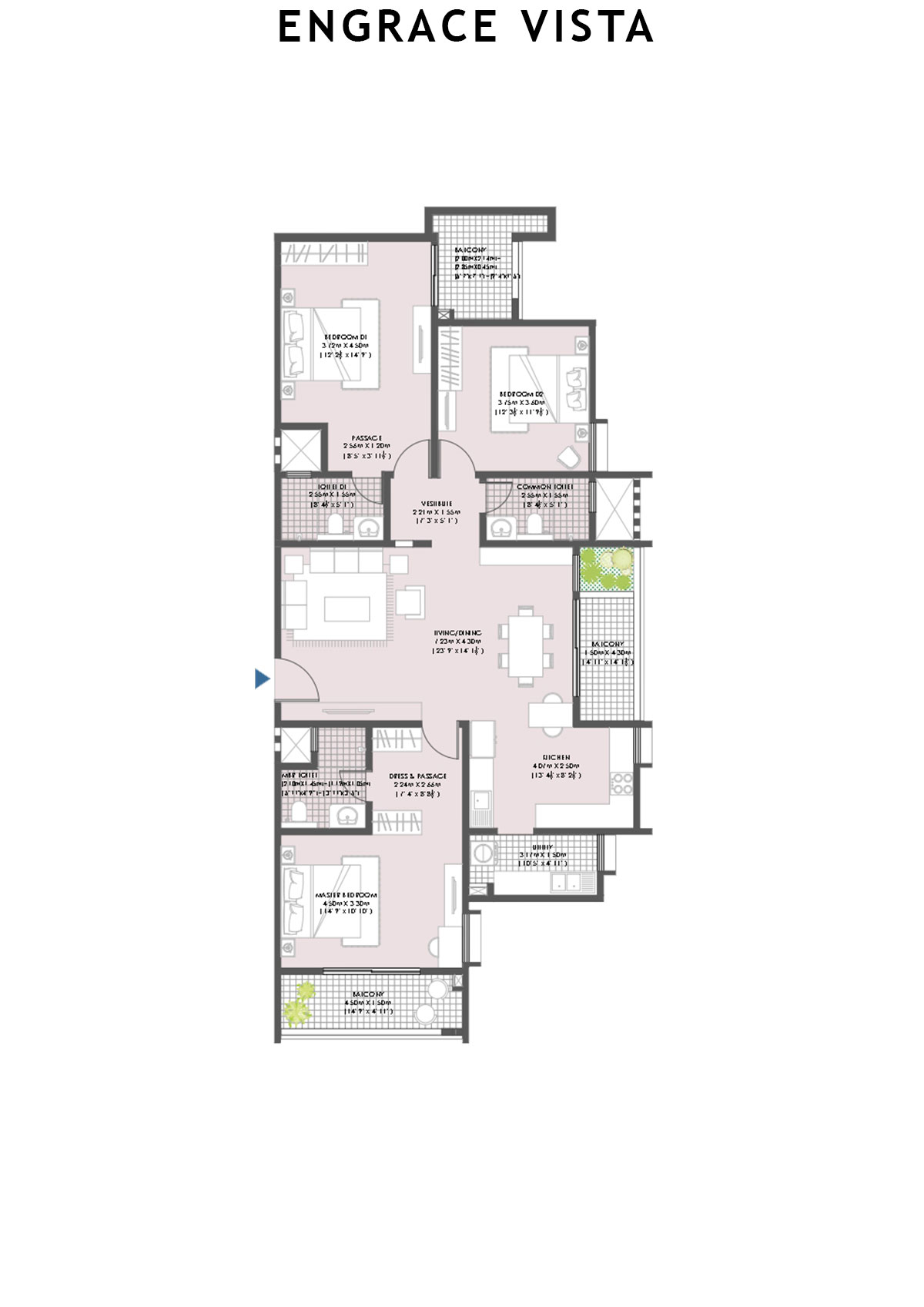 Engrace Vista Tower 7 Unit 3 Floor Plan