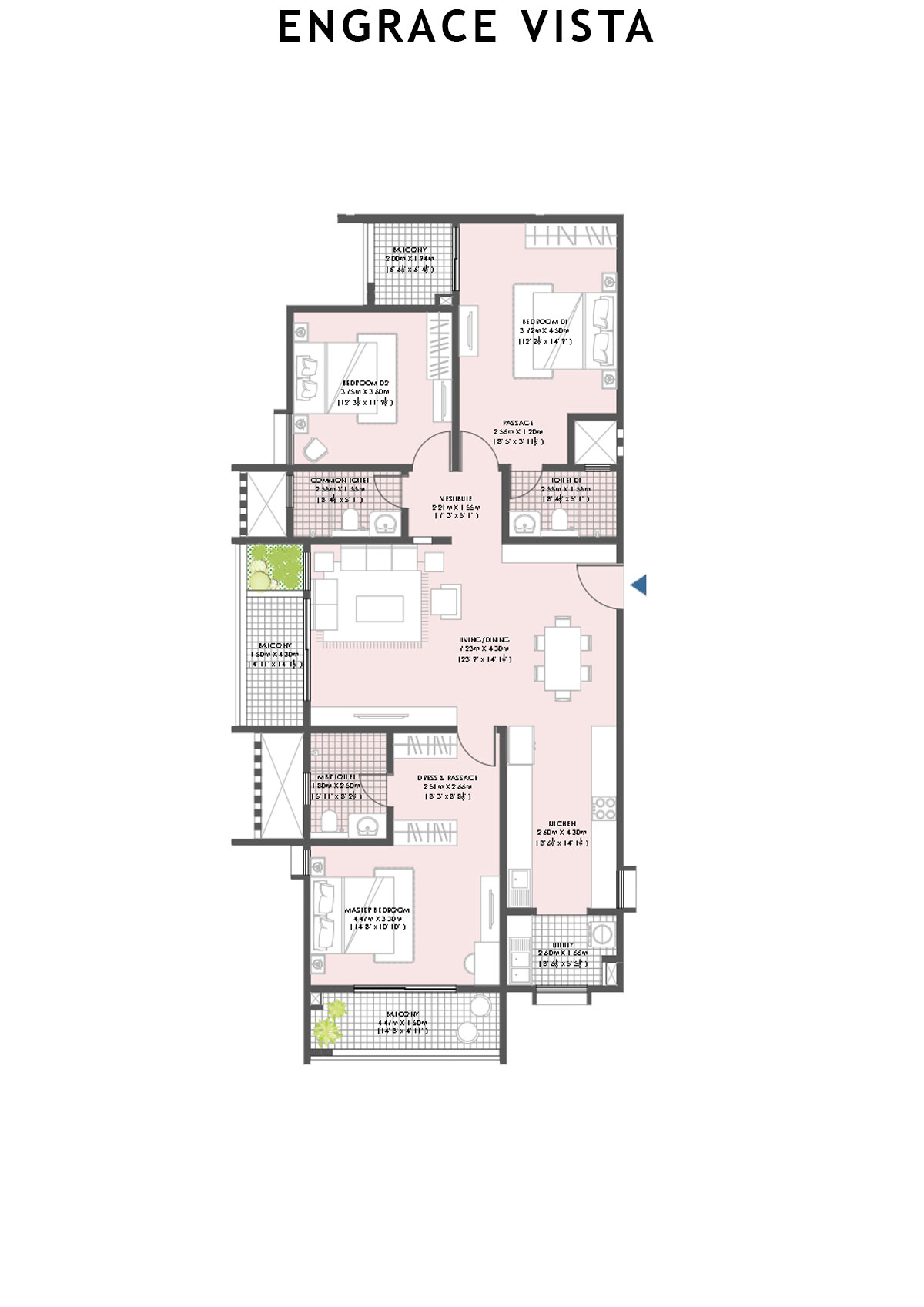 Engrace Vista Tower 7 Unit 4 Floor Plan