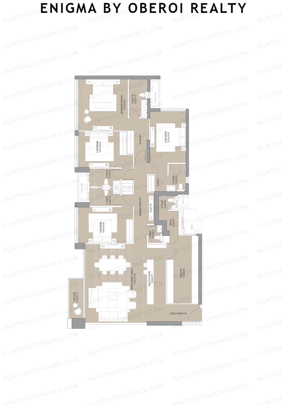 Enigma by Oberoi Realty Tower B Unit 2 Floor Plan