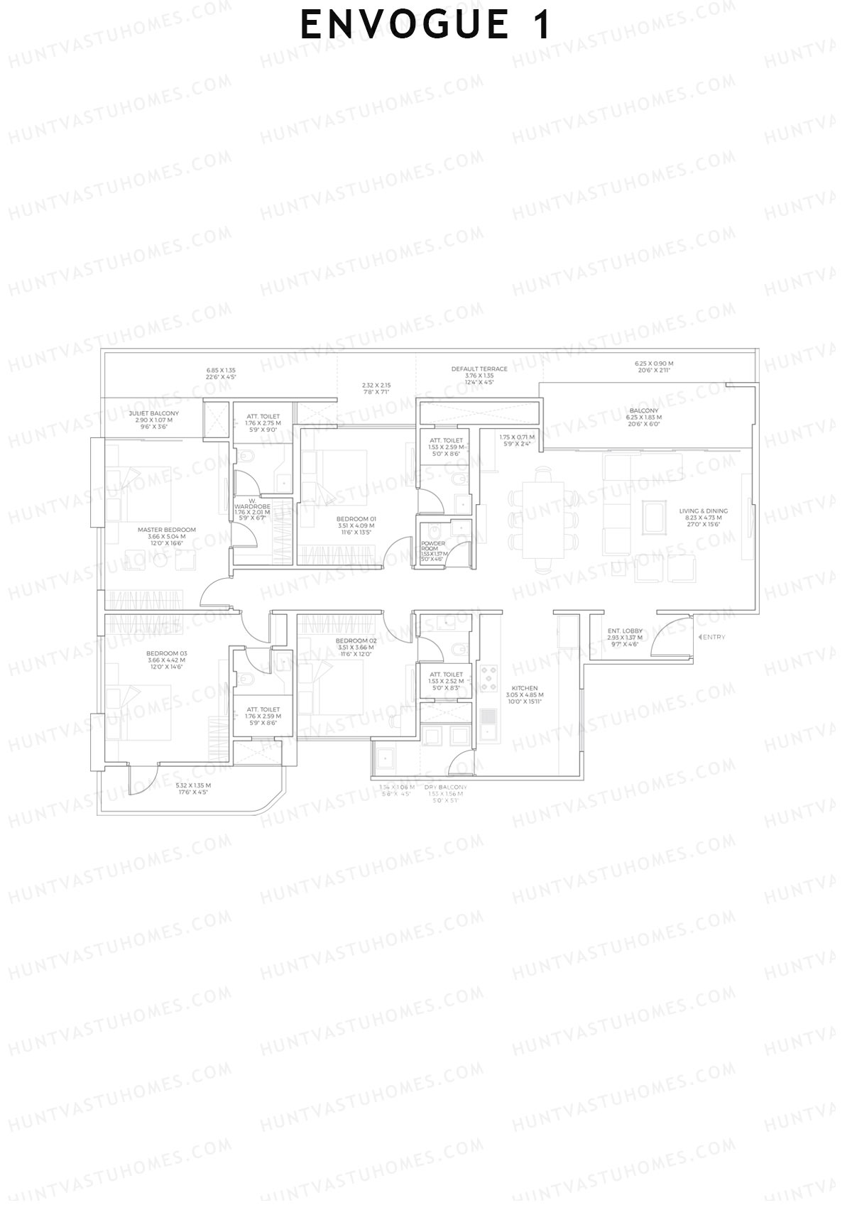 Envogue 1 Wing K1 Unit 2 Floor Plan