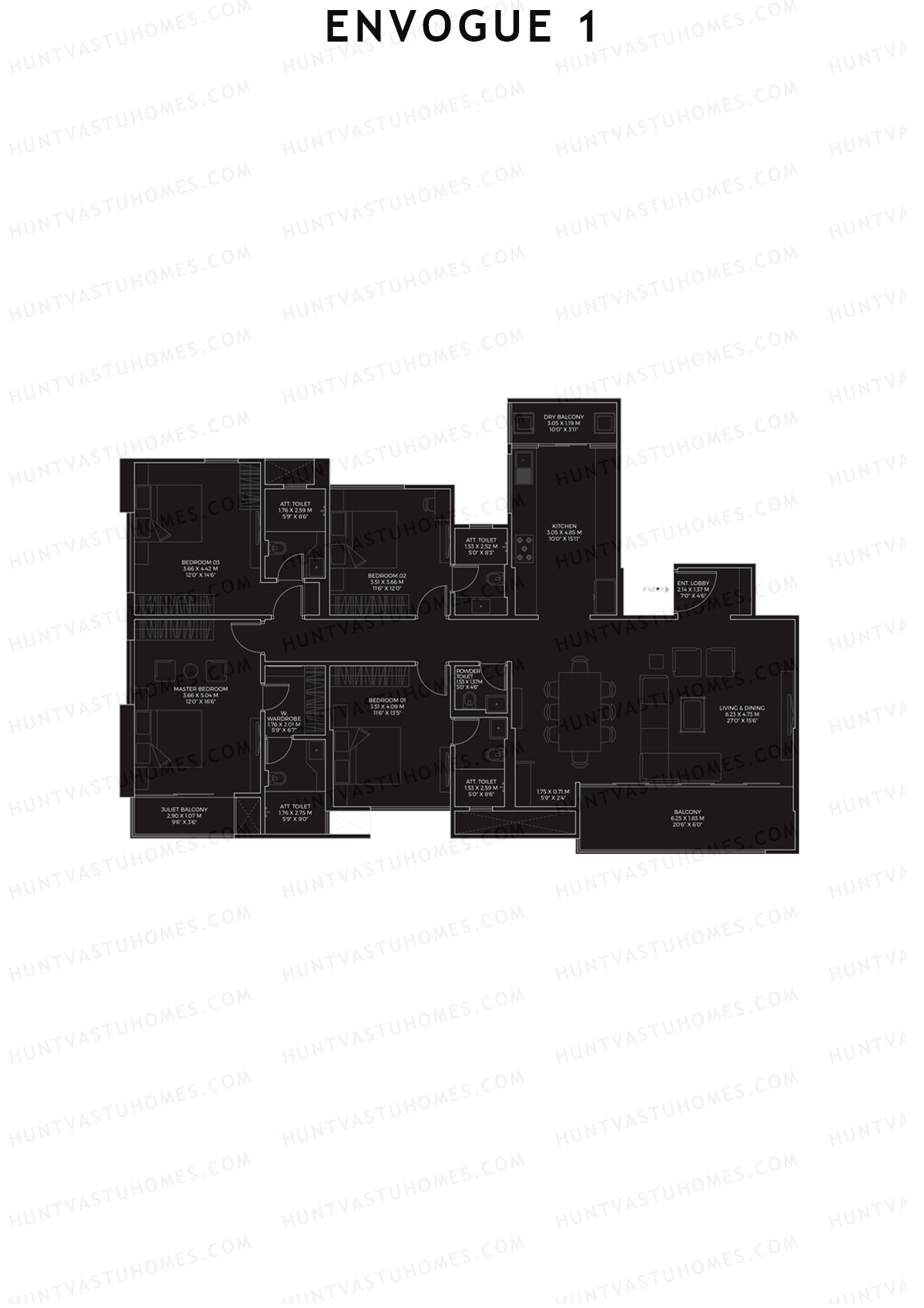 Envogue 1 Wing K1 Unit 3 Floor Plan