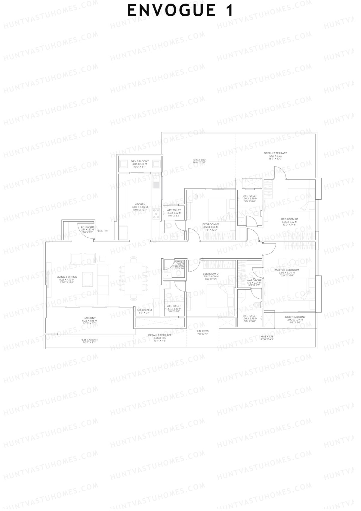 Envogue 1 Wing K1 Unit 4 Floor Plan