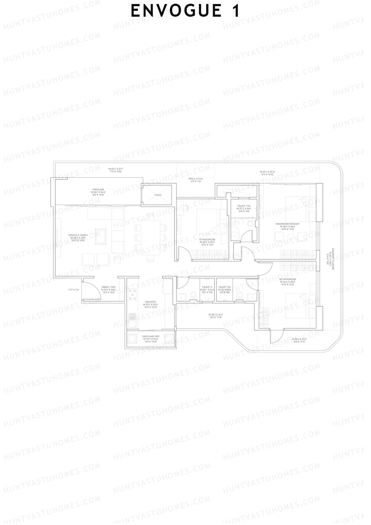 Envogue 1 Wing K2 Unit 3 Floor Plan