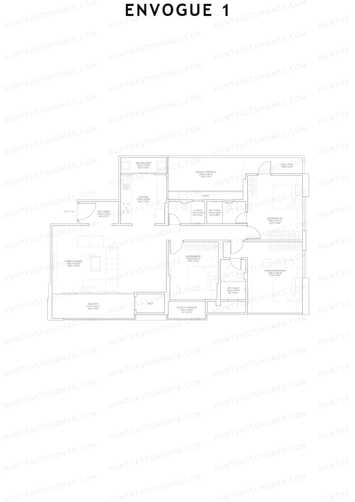 Envogue 1 Wing K2 Unit 4 Floor Plan