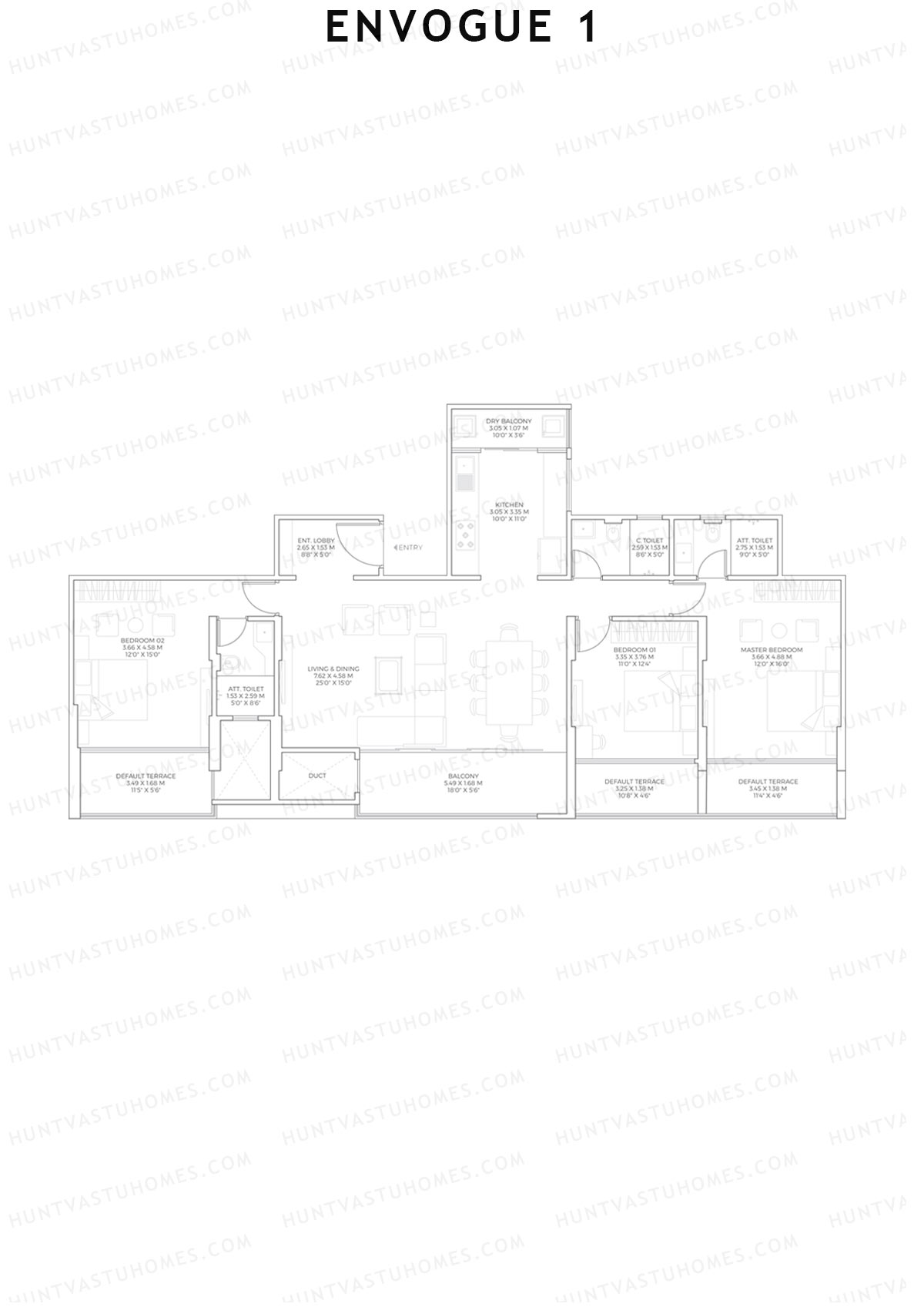 Envogue 1 Wing K2 Unit 5 Floor Plan