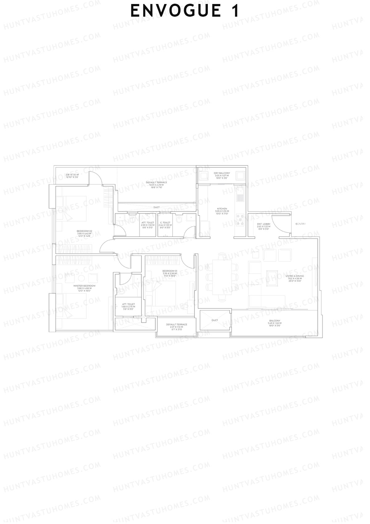 Envogue 1 Wing K2 Unit 6 Floor Plan