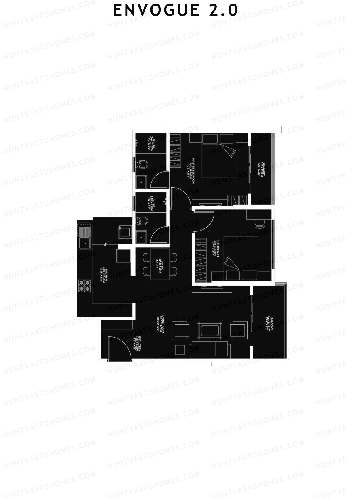 Envogue 2.0 Wing K1 Unit 1 Floor Plan