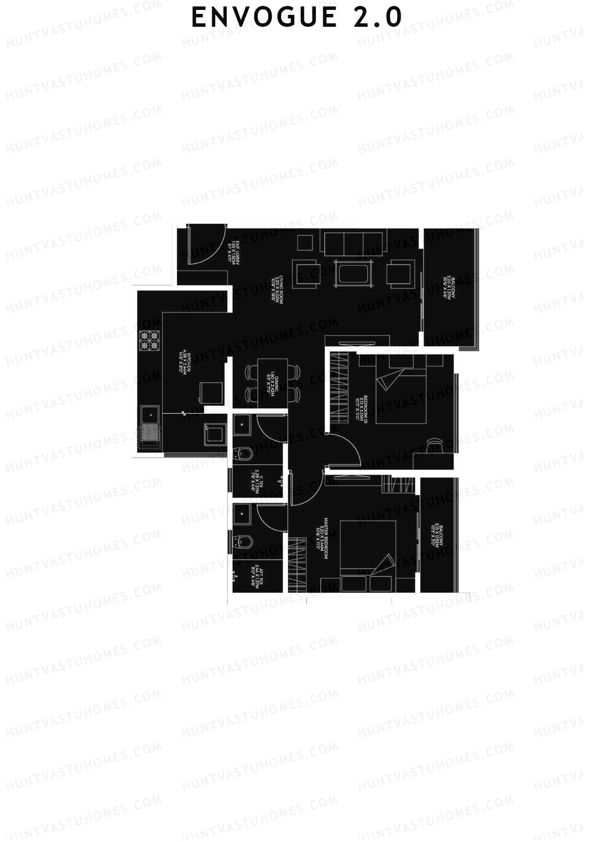Envogue 2.0 Wing K1 Unit 2 Floor Plan