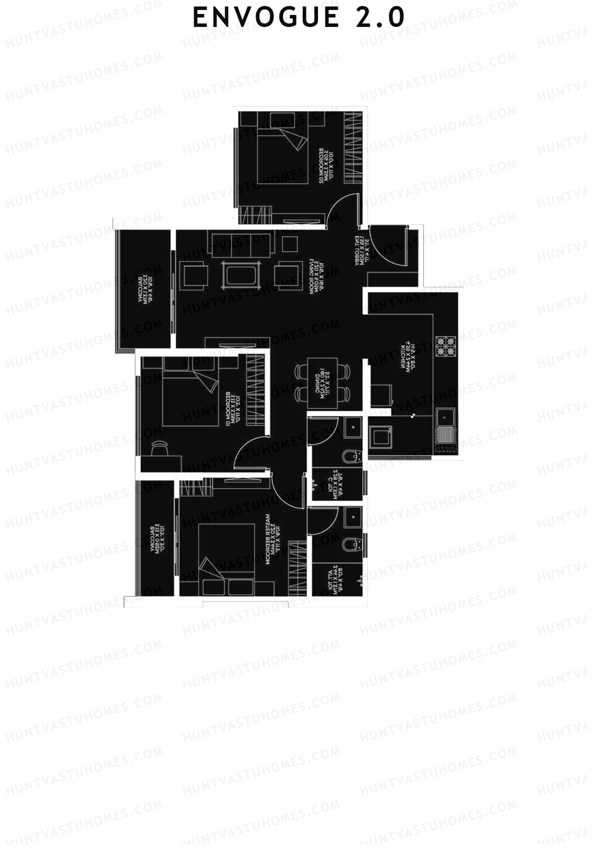 Envogue 2.0 Wing K1 Unit 3 Floor Plan