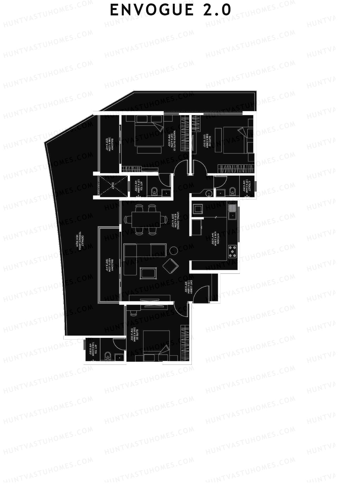 Envogue 2.0 Wing K2 Unit 4 Floor Plan