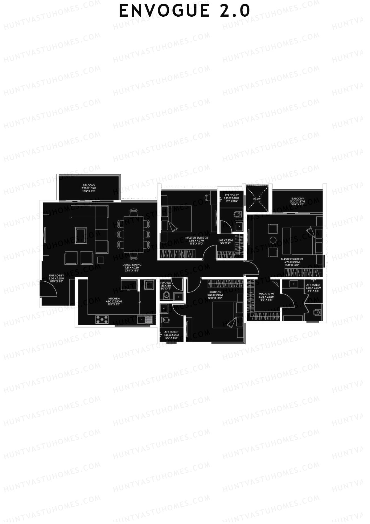 Envogue 2.0 Wing K3 Unit 2 Floor Plan