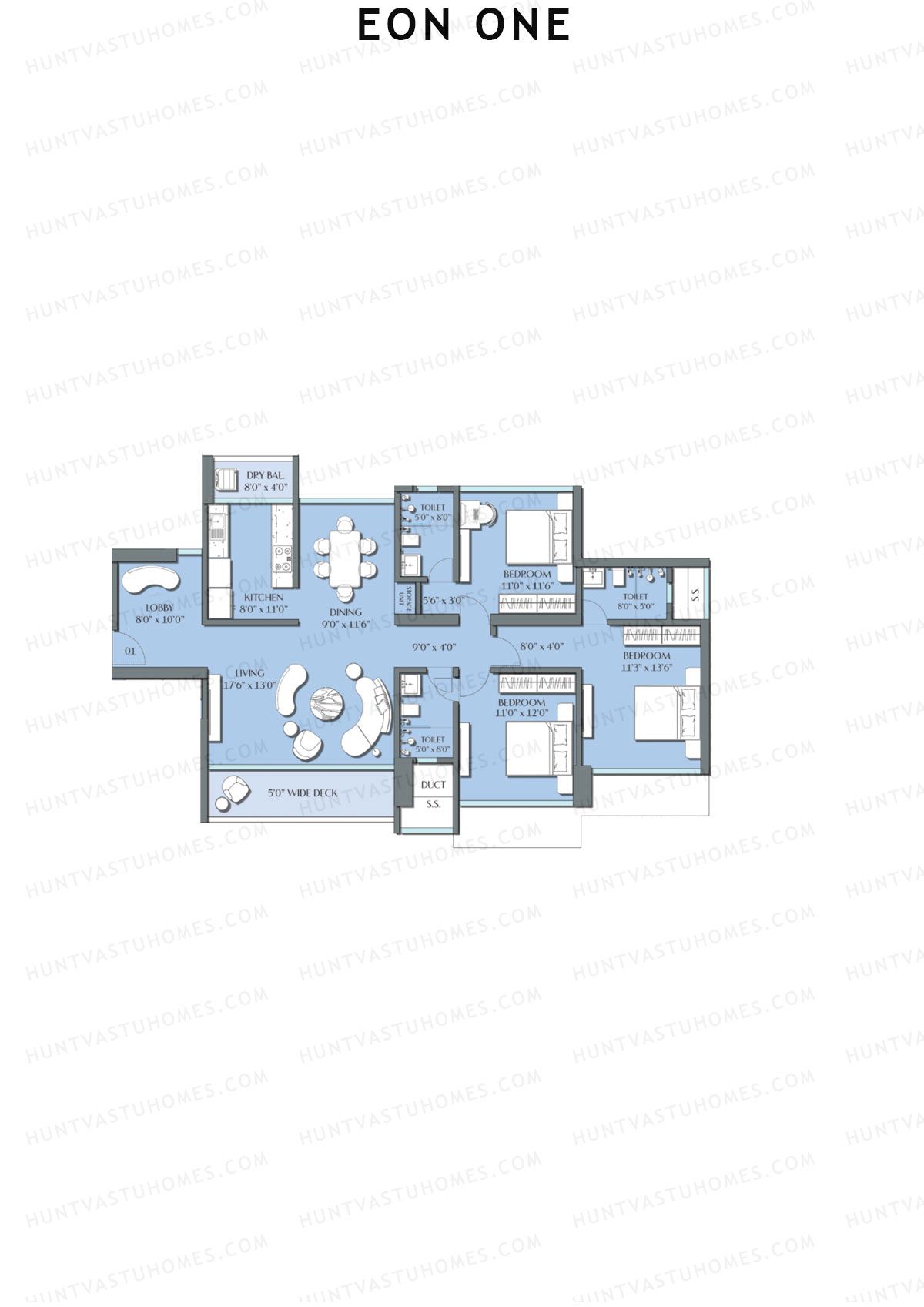 Eon One Tower A Unit 1 Floor Plan