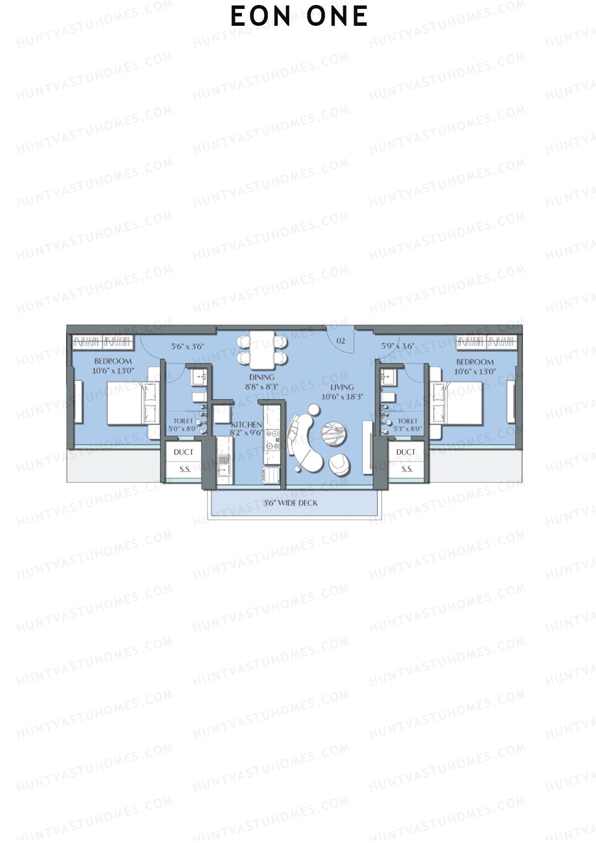 Eon One Tower A Unit 2 Floor Plan