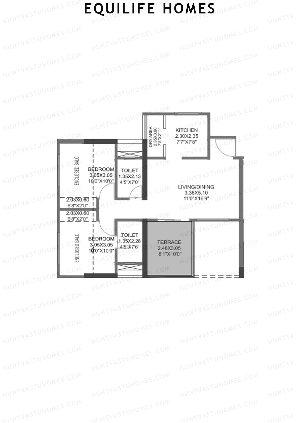Equilife Homes Tower A Unit 2 Floor Plan