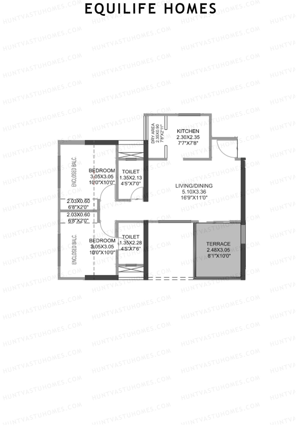Equilife Homes Tower A Unit 2 Floor Plan