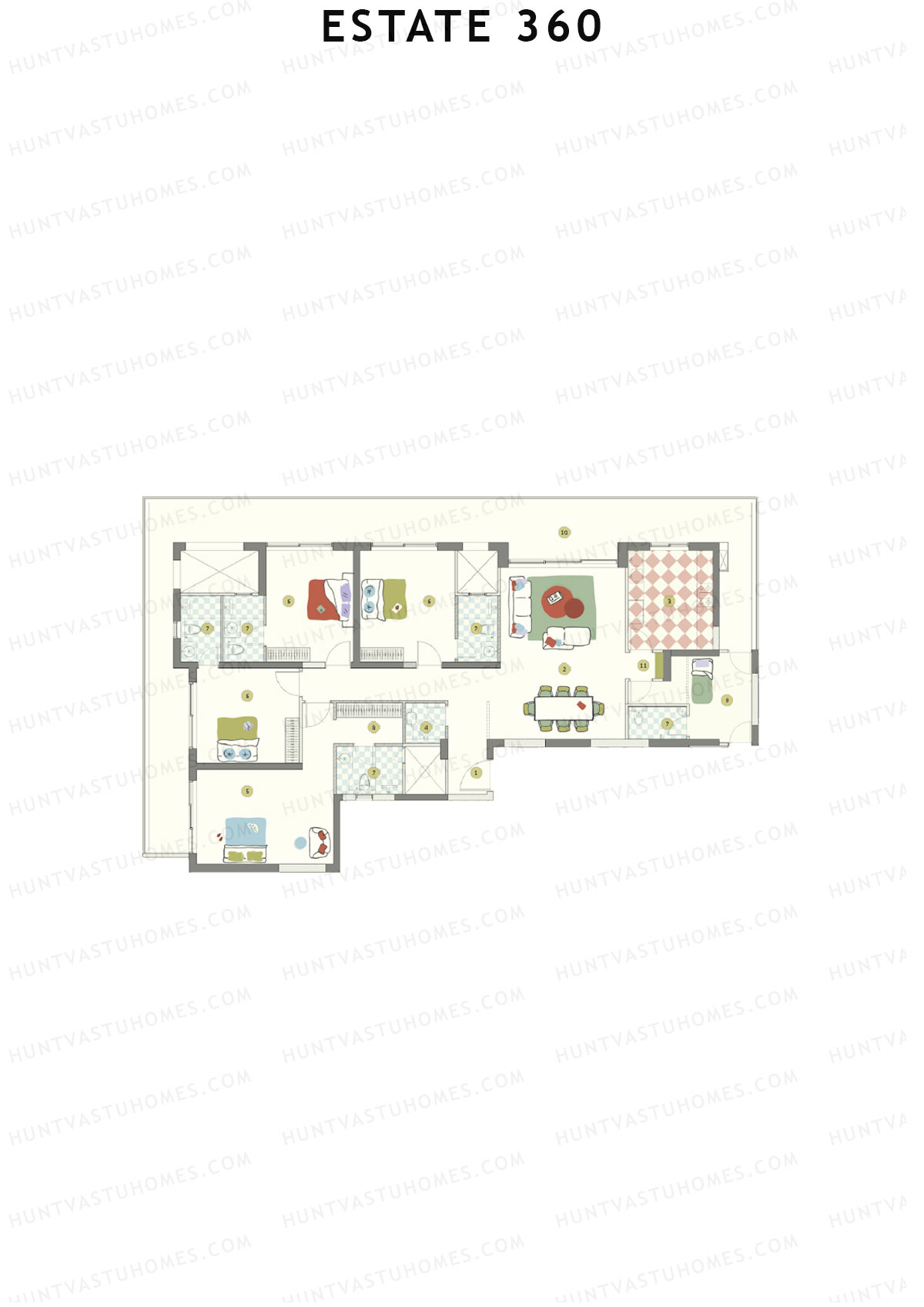 Estate 360 Tower 2 Unit 1 Floor Plan