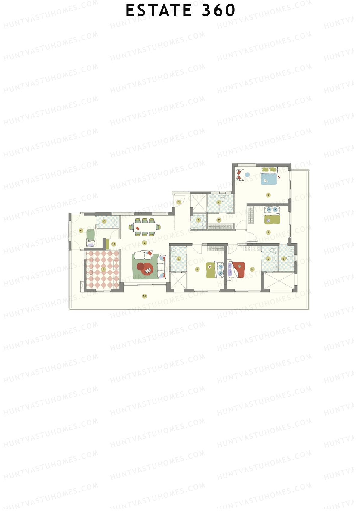 Estate 360 Tower 2 Unit 3 Floor Plan