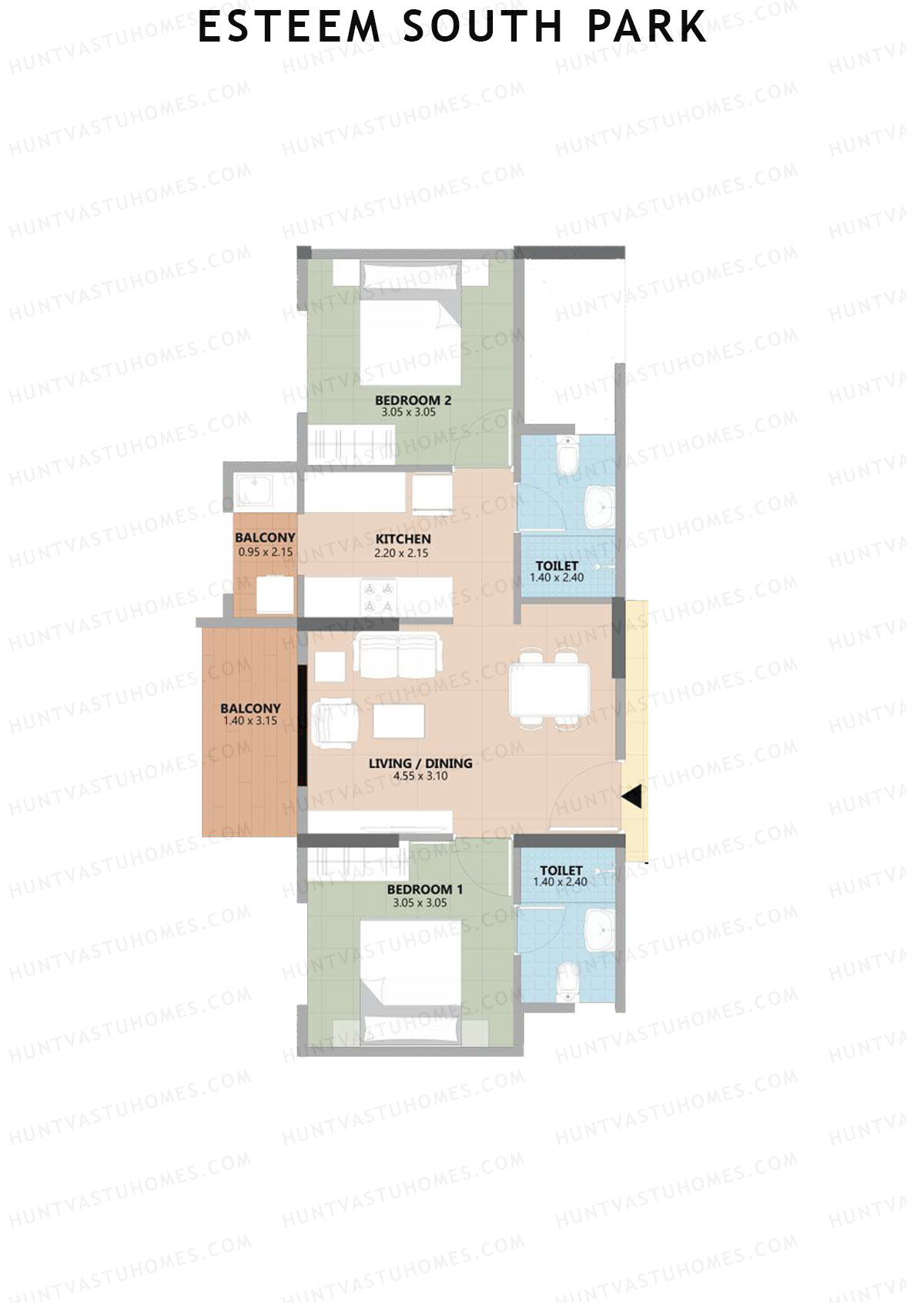 Esteem South Park Block B Unit 10 Floor Plan