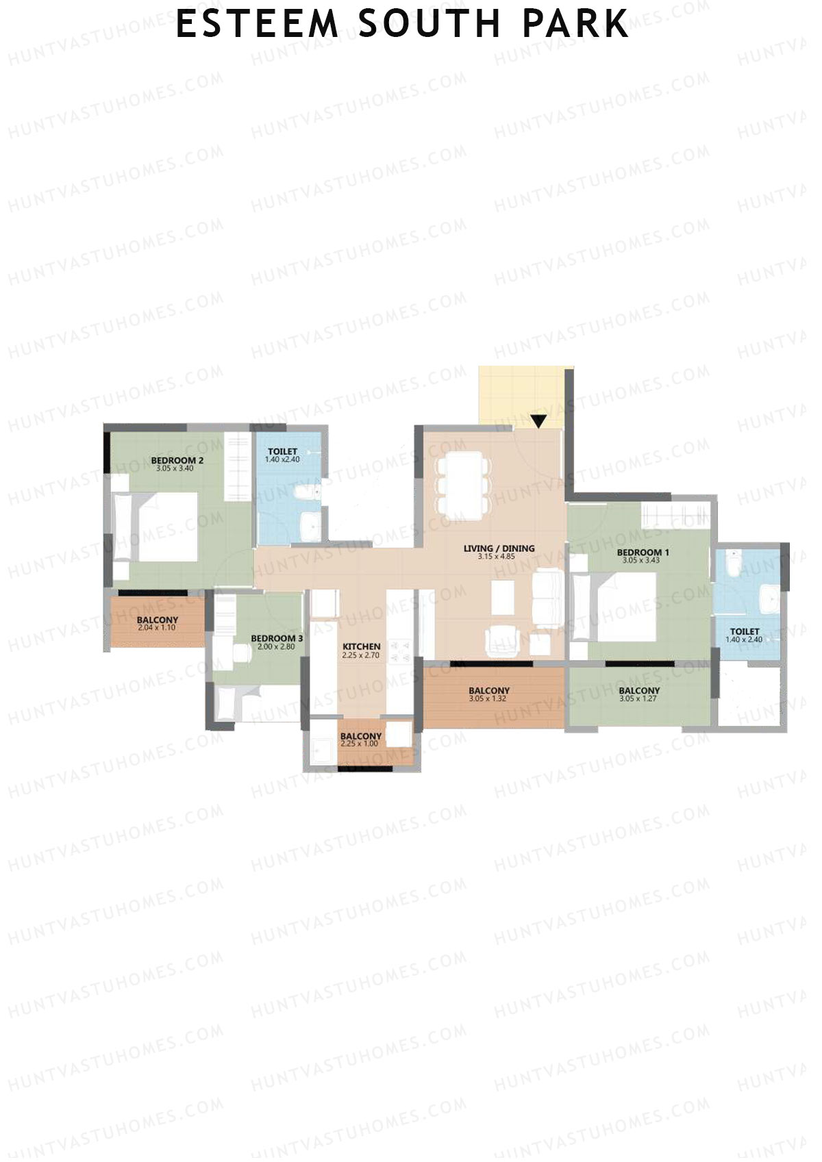 Esteem South Park Block B Unit 7 Floor Plan