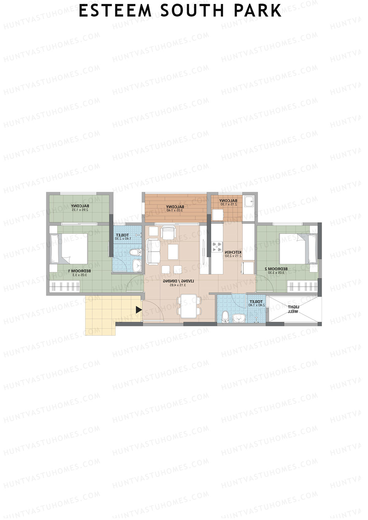 Esteem South Park Block E Unit 4 Floor Plan