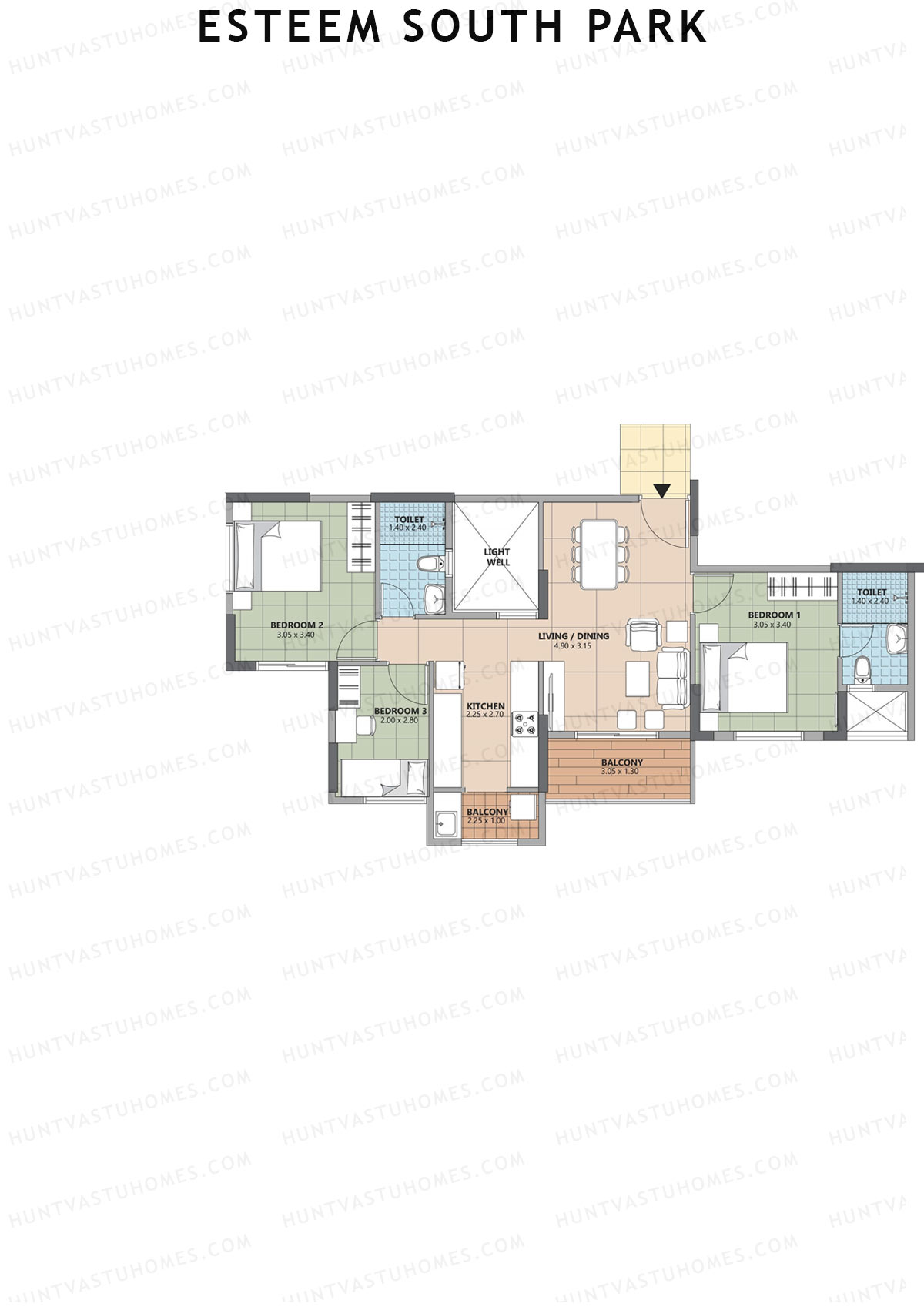 Esteem South Park Block E Unit 7 Floor Plan