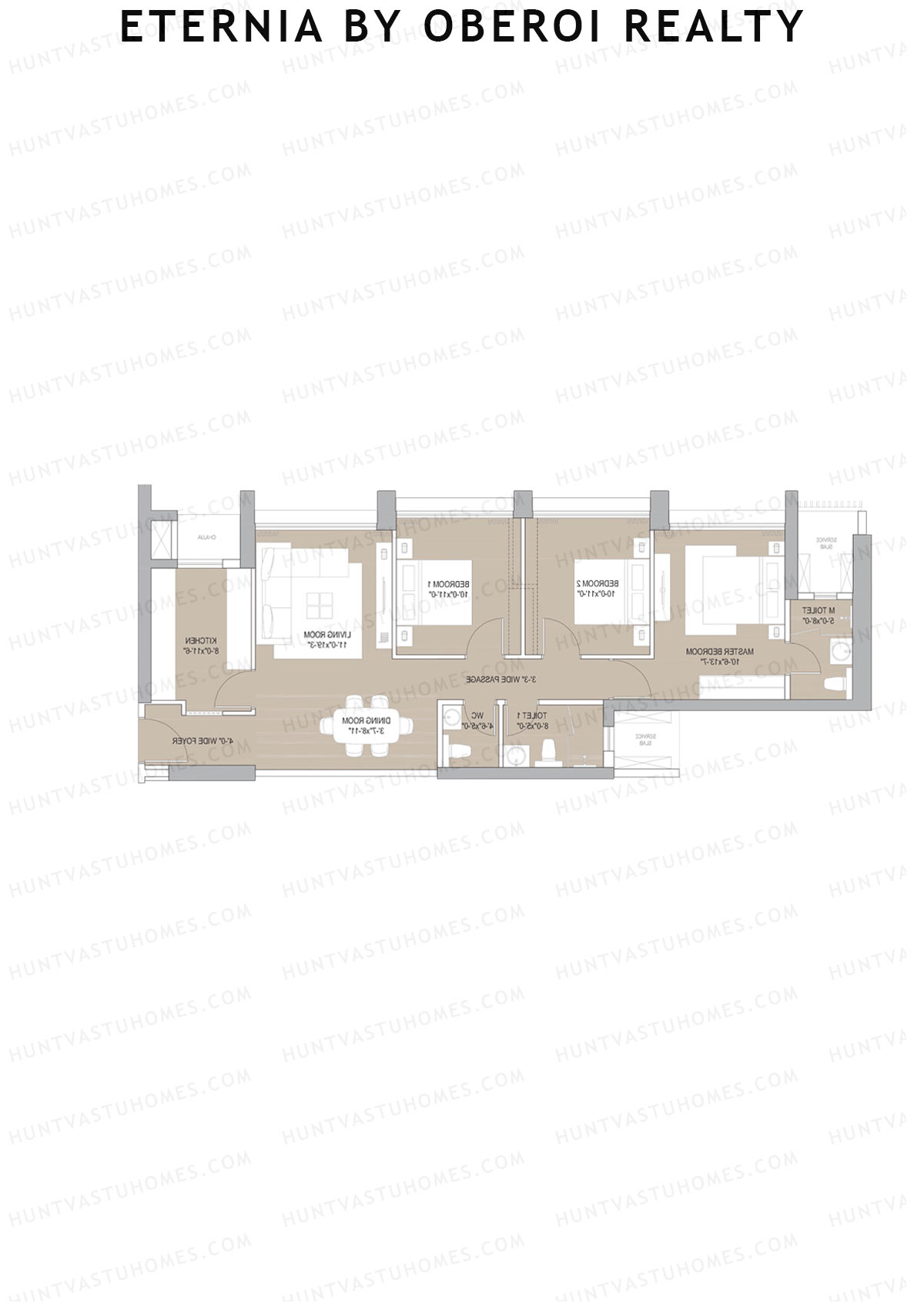 Eternia By Oberoi Realty Tower B Unit 5 Floor Plan