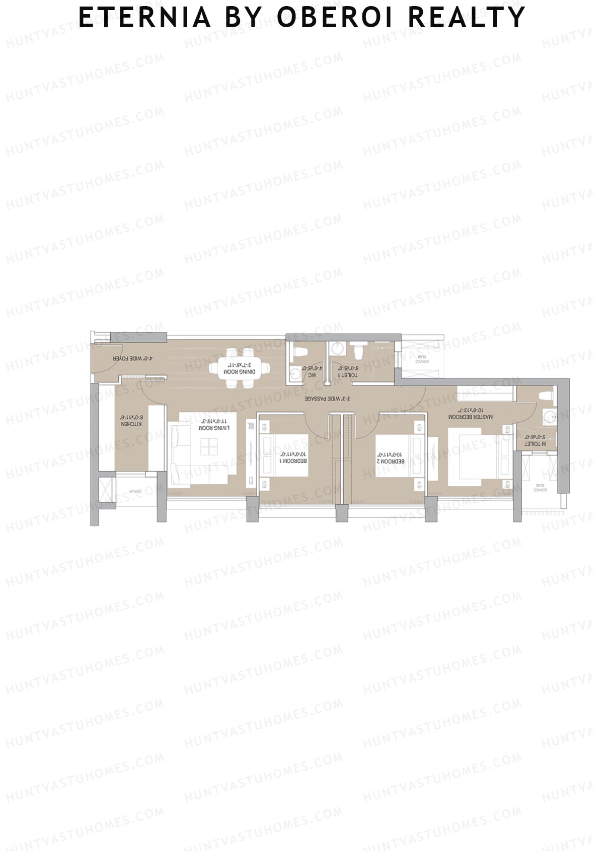 Eternia By Oberoi Realty Tower B Unit 6 Floor Plan