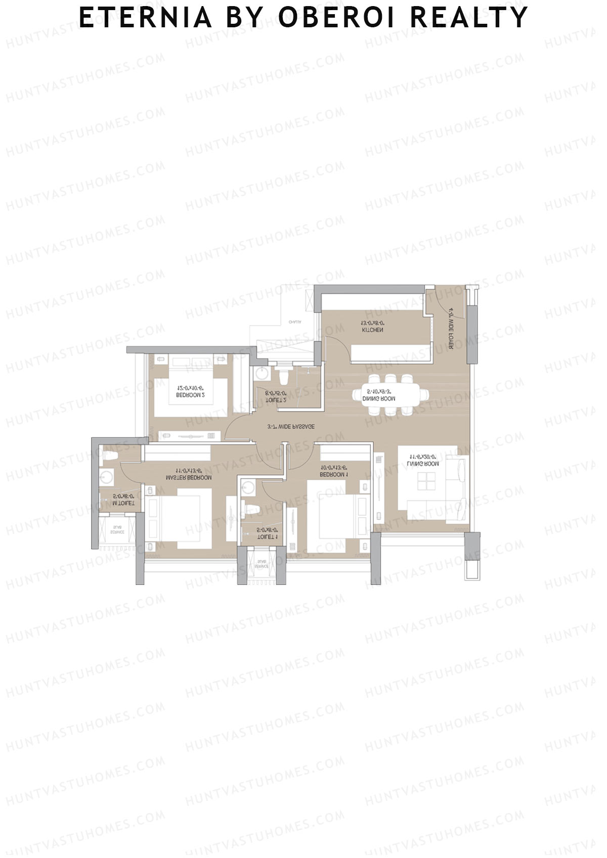 Eternia By Oberoi Realty Tower C Unit 4 Floor Plan