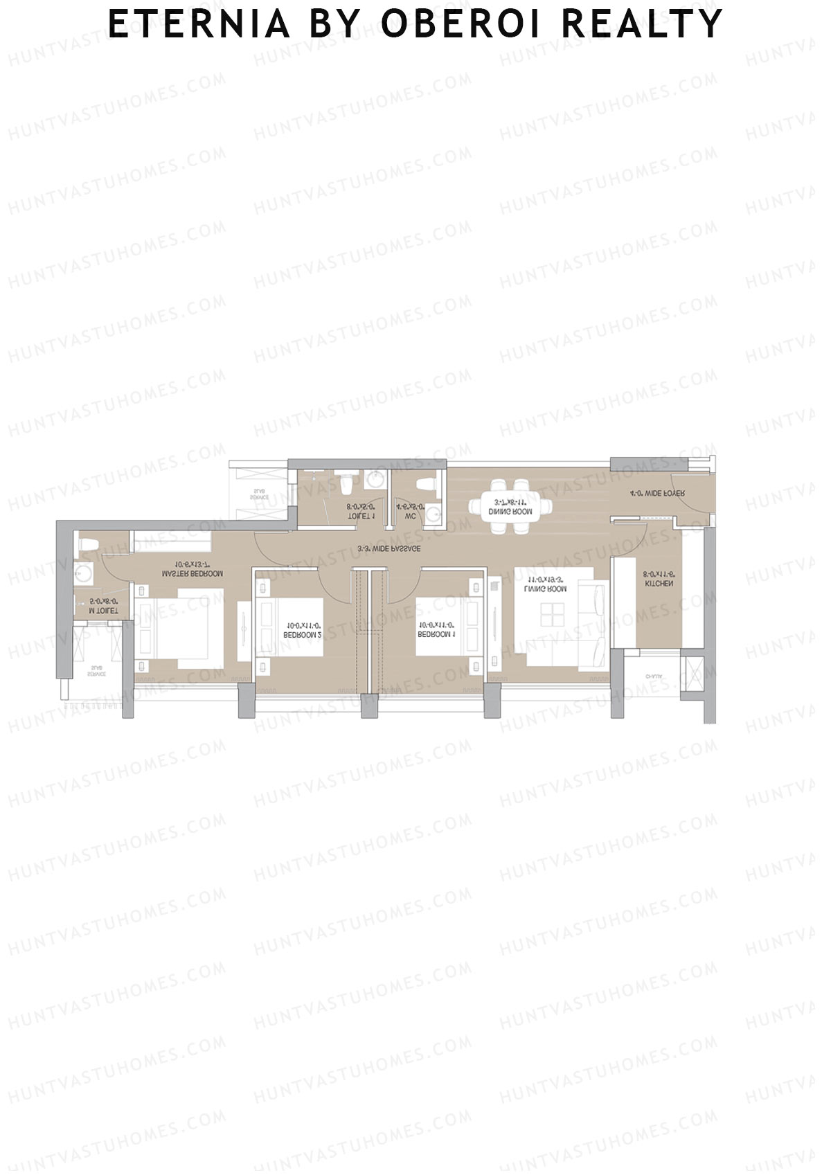 Eternia By Oberoi Realty Tower C Unit 5 Floor Plan
