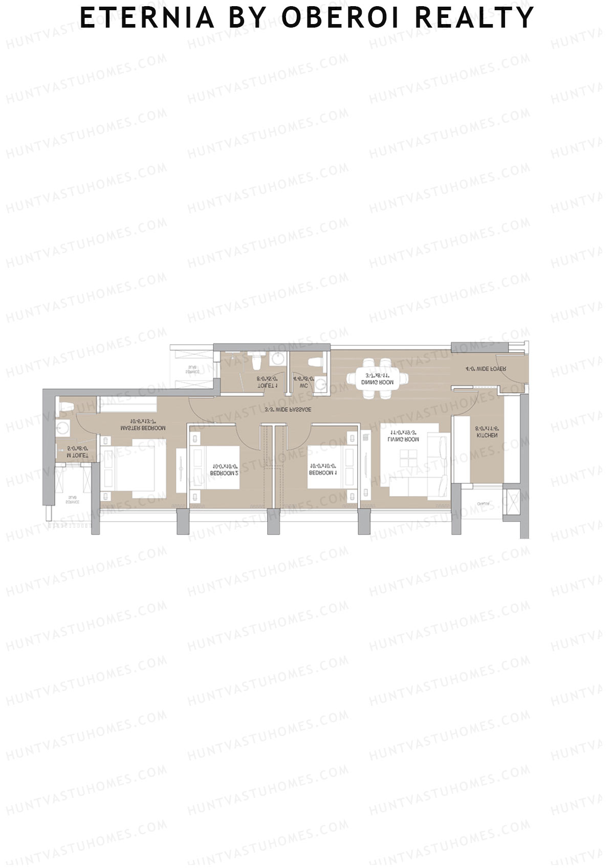 Eternia By Oberoi Realty Tower C Unit 5 Floor Plan