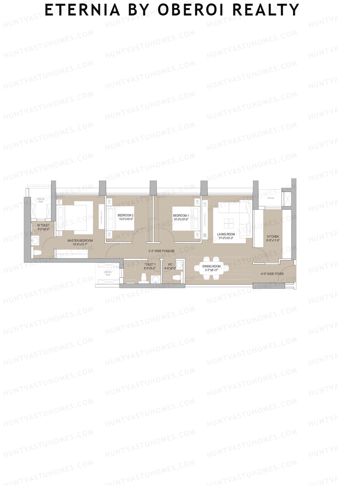 Eternia By Oberoi Realty Tower C Unit 6 Floor Plan