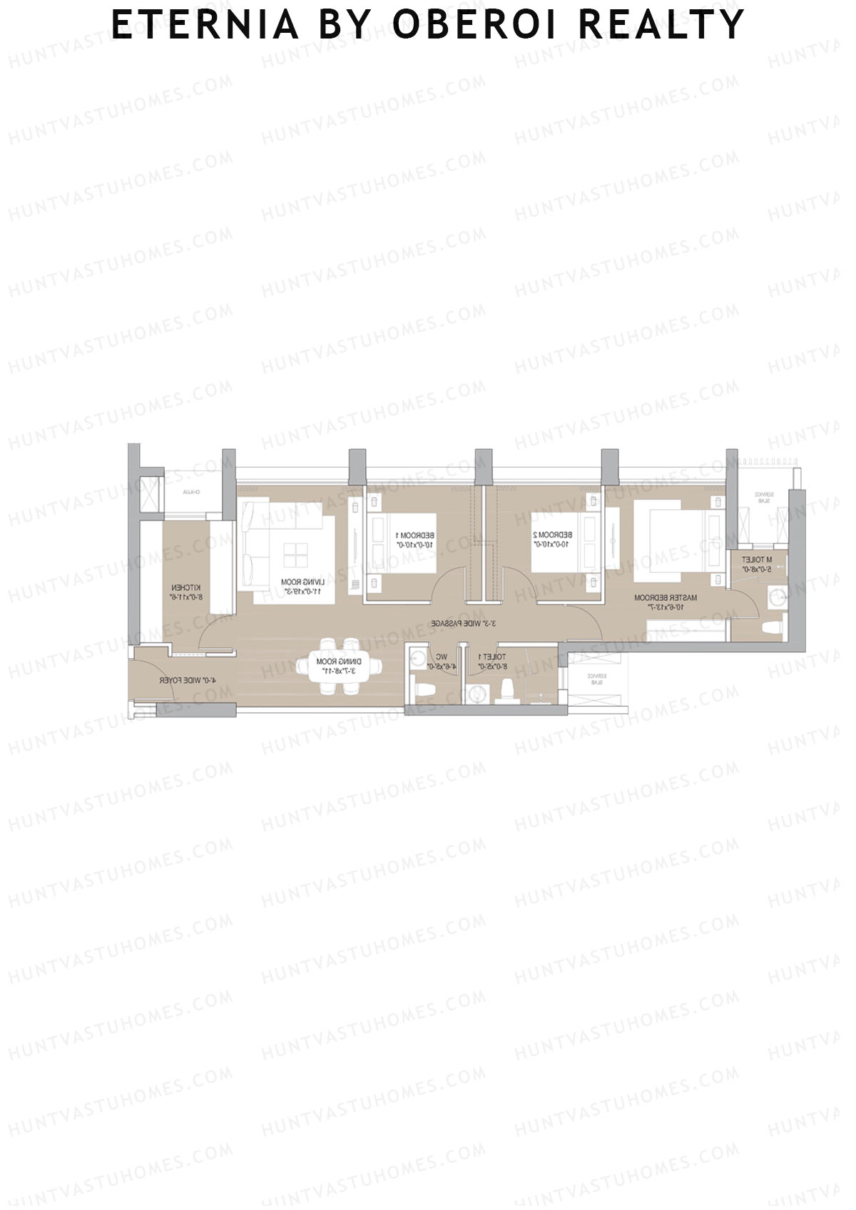 Eternia By Oberoi Realty Tower D Unit 5 Floor Plan