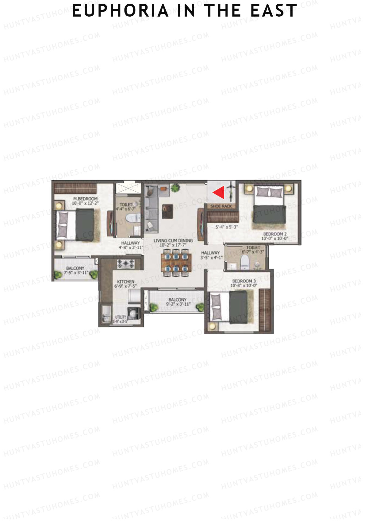 Euphoria in The East Block Experia Unit 42 (Type 4) Floor Plan