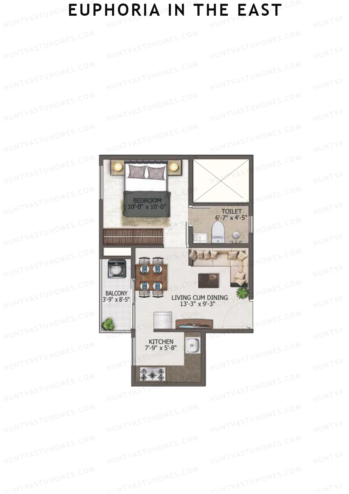 Euphoria in The East Block Experia Unit 46 (Type 3) Floor Plan