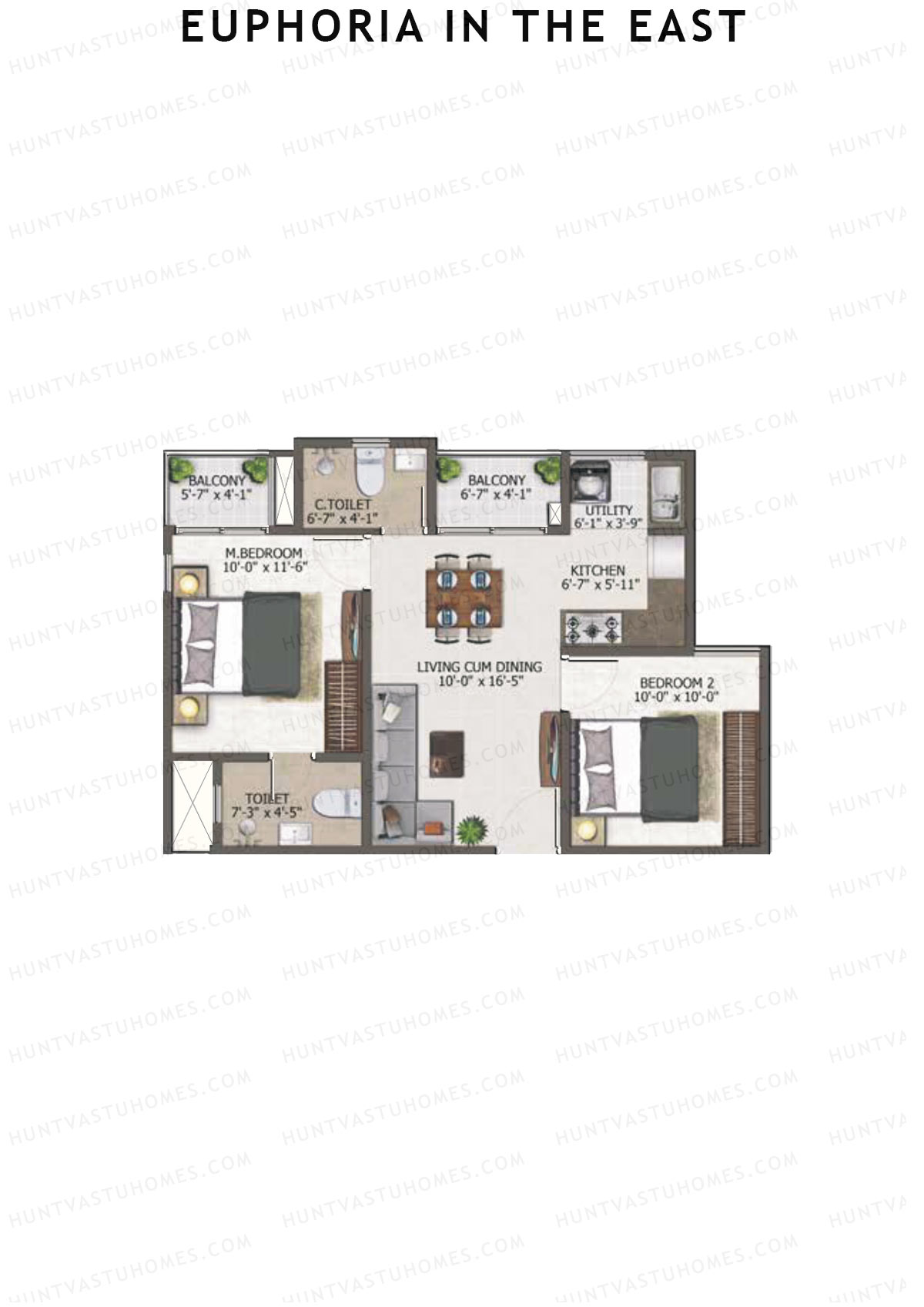 Euphoria in The East Block Experia Unit 4 (Type 5) Floor Plan