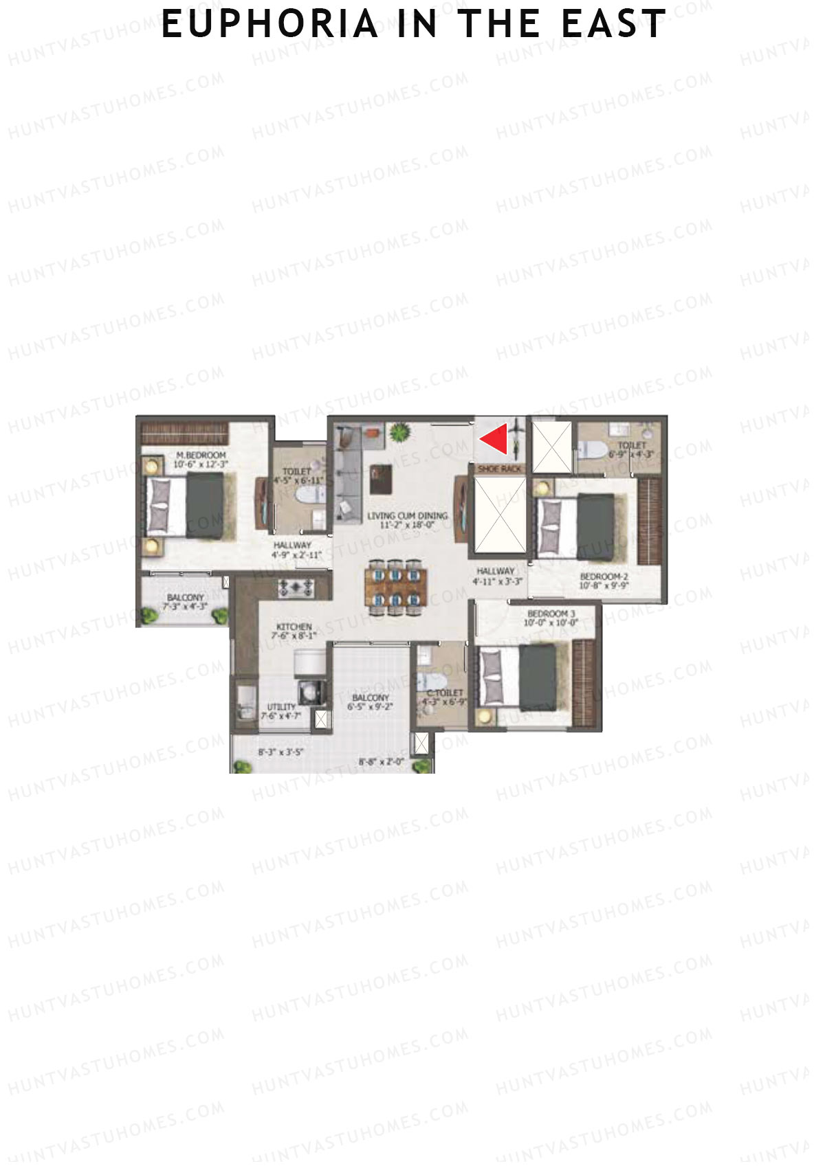 Euphoria in The East Block Experia Unit 79 (Type 8) Floor Plan