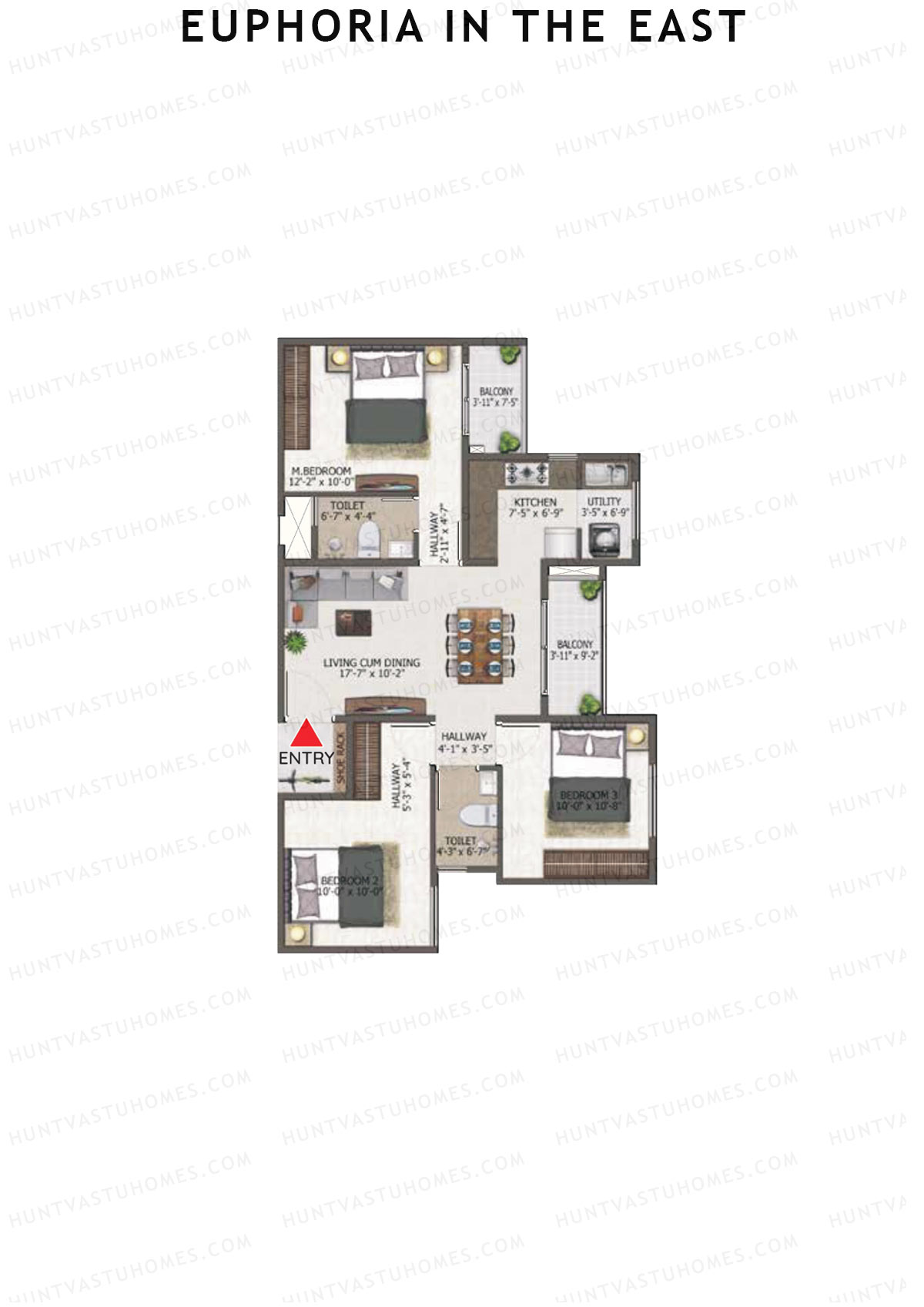 Euphoria in The East Block Imperia Unit 19 (Type 6) Floor Plan