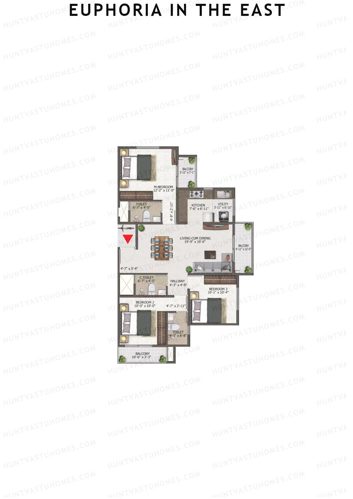 Euphoria in The East Block Imperia Unit 26 (Type 5) Floor Plan