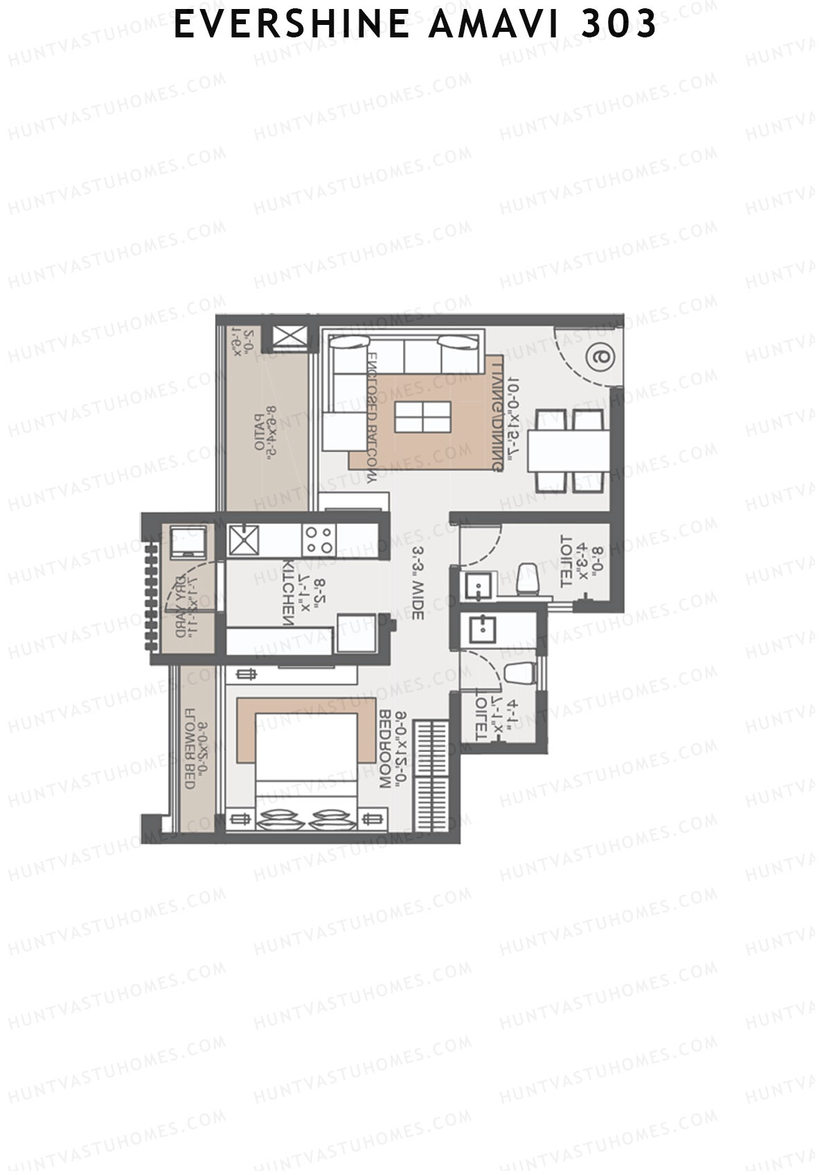 Evershine Amavi 303 Tower 21 Unit 1 (Type 2) Floor Plan