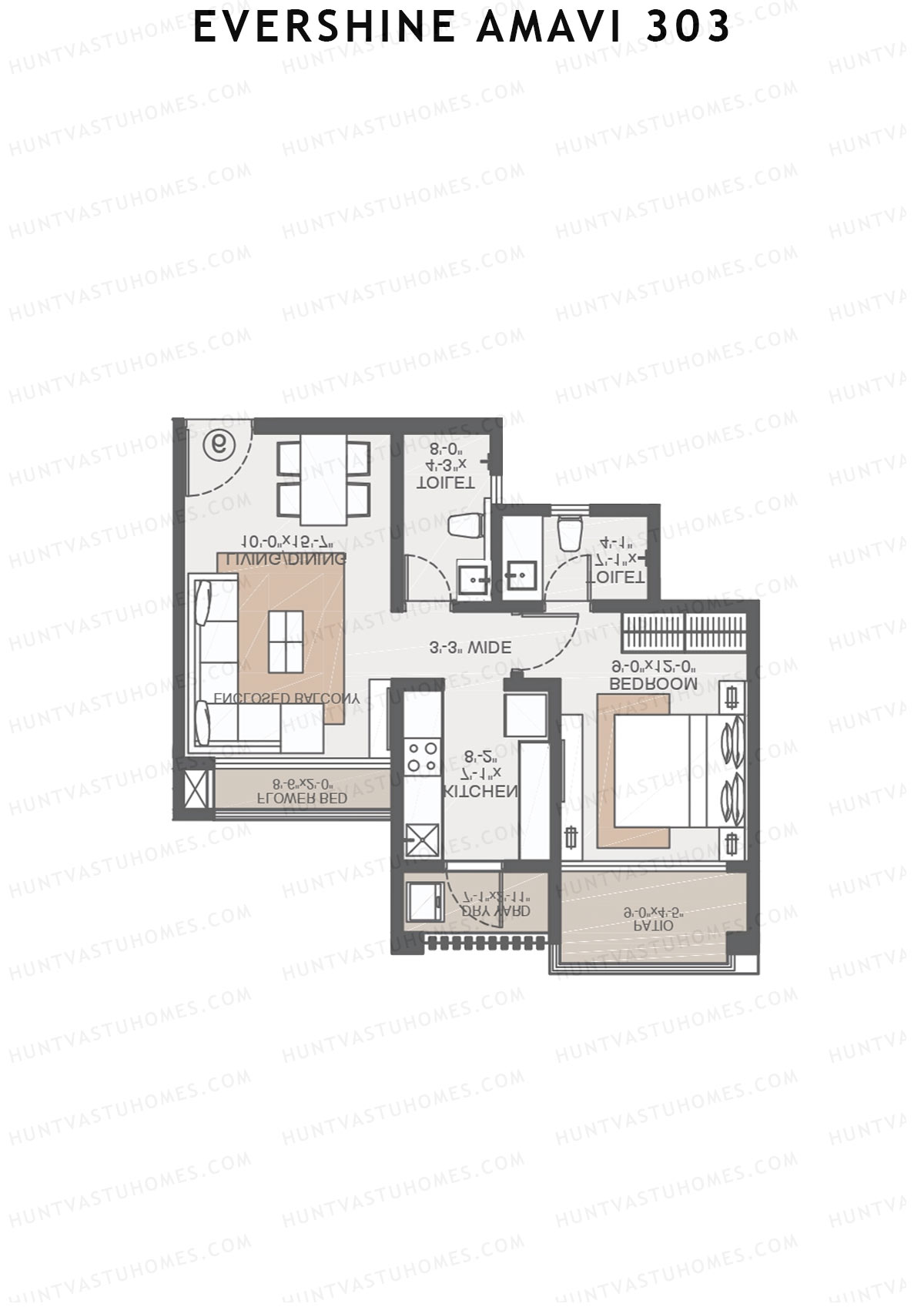 Evershine Amavi 303 Tower 22 Unit 1 (Type 4) Floor Plan