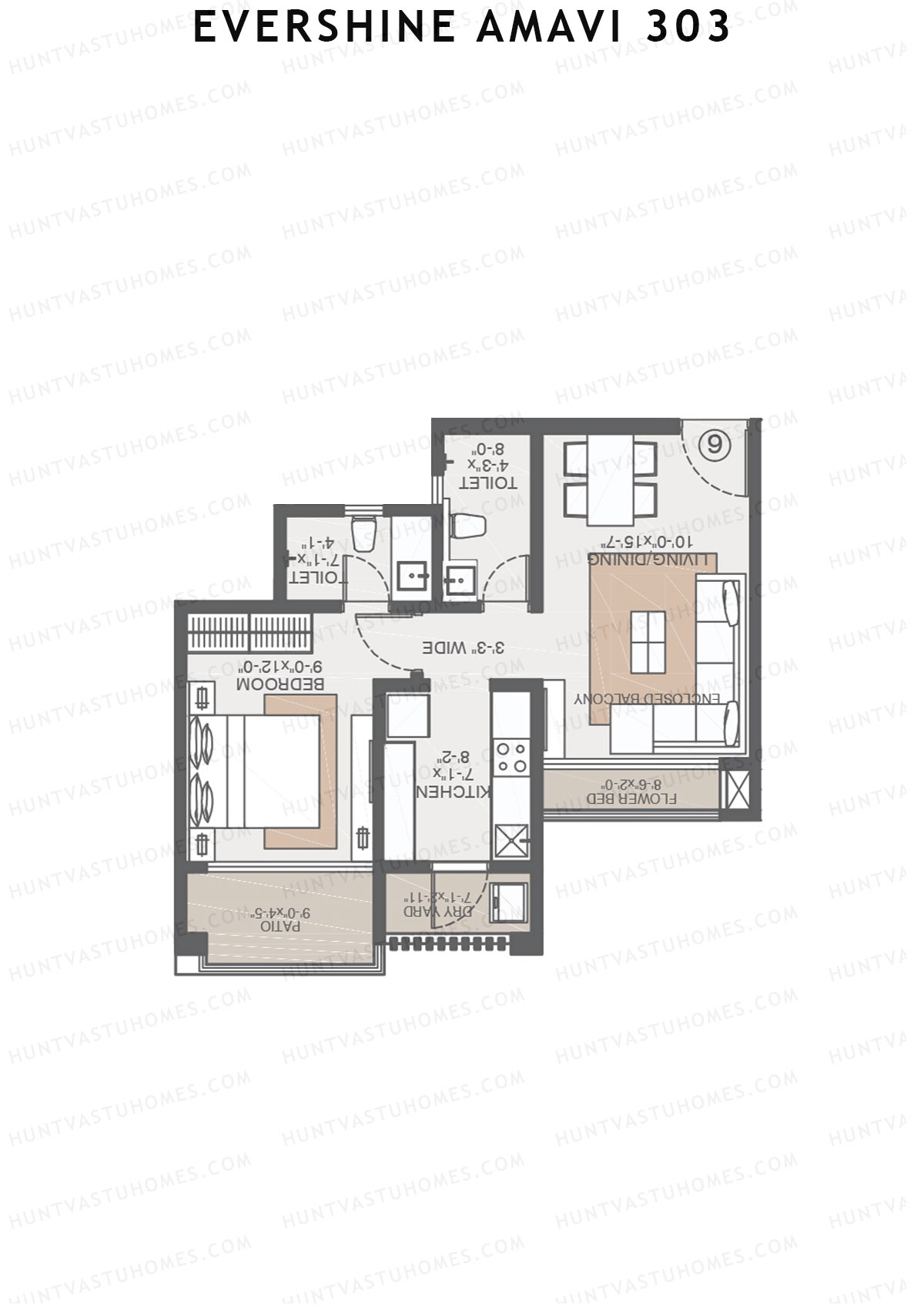 Evershine Amavi 303 Tower 22 Unit 2 (Type 4) Floor Plan